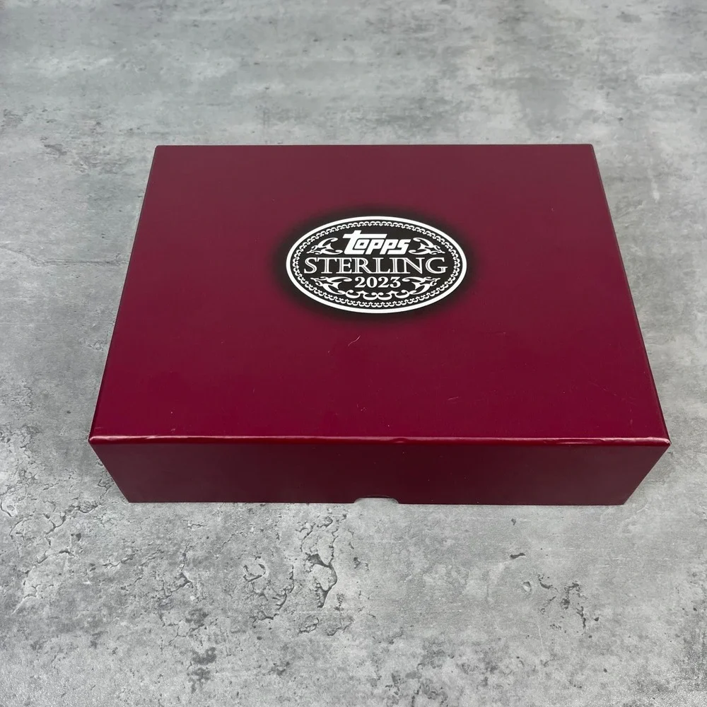 Topps Sterling 2023 Baseball Card Box Burgundy Collectible‎ Empty Display Case